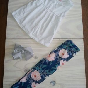 Baby and Little girl 2-piece capri set